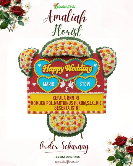 Papan Bunga Pernikahan Suwat